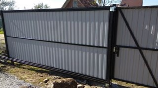 Купить сваи для ворот в Сальск. Заказать ворота на сваях под ключ от 21460 руб